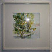 Kunst in den Räumlichkeiten der Biteno GmbH 2 Baum am Wasser (Aquarell)