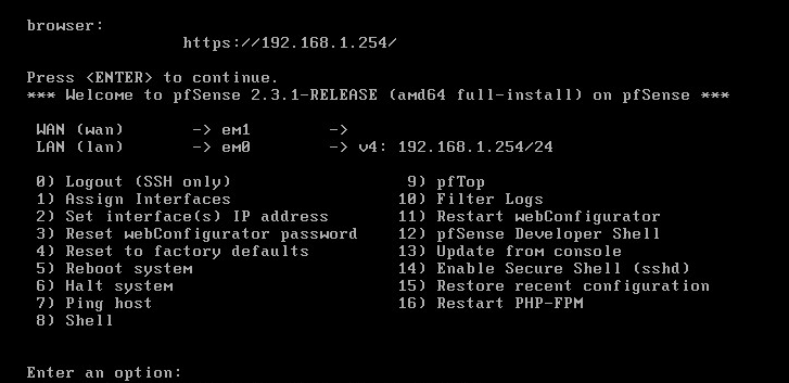 Pfsense Firewall installieren und konfigurieren 5 Der wichtigste Punkt der Konfiguration: Zuweisung der Netzwerk-Schnittstellen