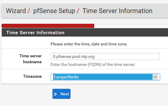 Pfsense Firewall installieren und konfigurieren 6 Einstellen der korrekten Zeitzone für die pfsense Firewall