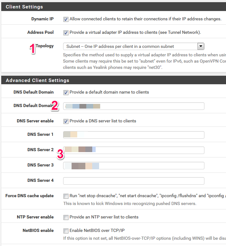 OpenVPN auf einer pfsense Firewall einrichten 7 Einstellungen des Kunden-Netzes in der pfsense für den OpenVPN-Tunnel