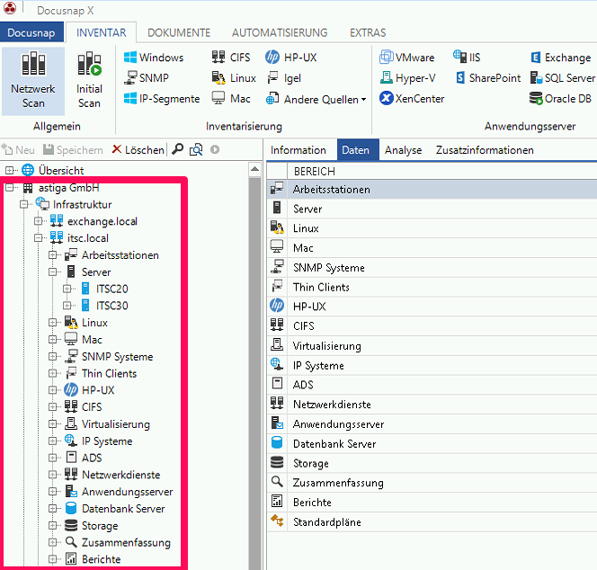 IT-Dokumentation mit docusnap durchführen