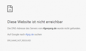 Was ist eigentlich... eine Domain? 2 Beispiel eines DNS Fehler