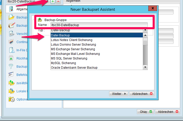 Sicherung von Windows Servern mit Online Backup von ahsay 5 Einrichten der Online-Backup Software