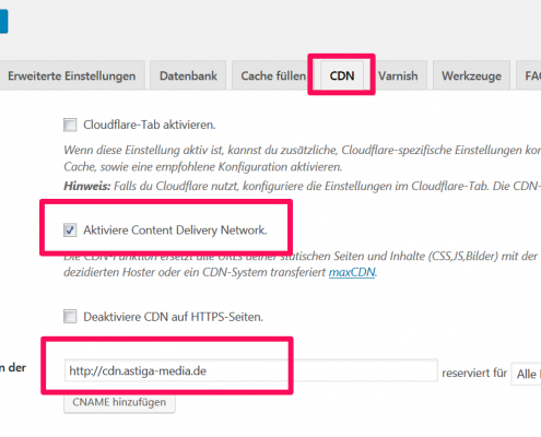 wordpress wp rocket cdn konfigurieren