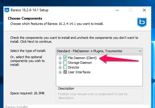 Der Windows-Installer für den Bares-Client unter Windows