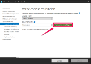 2018 azure ad verzeichnisse verbinden pfeil