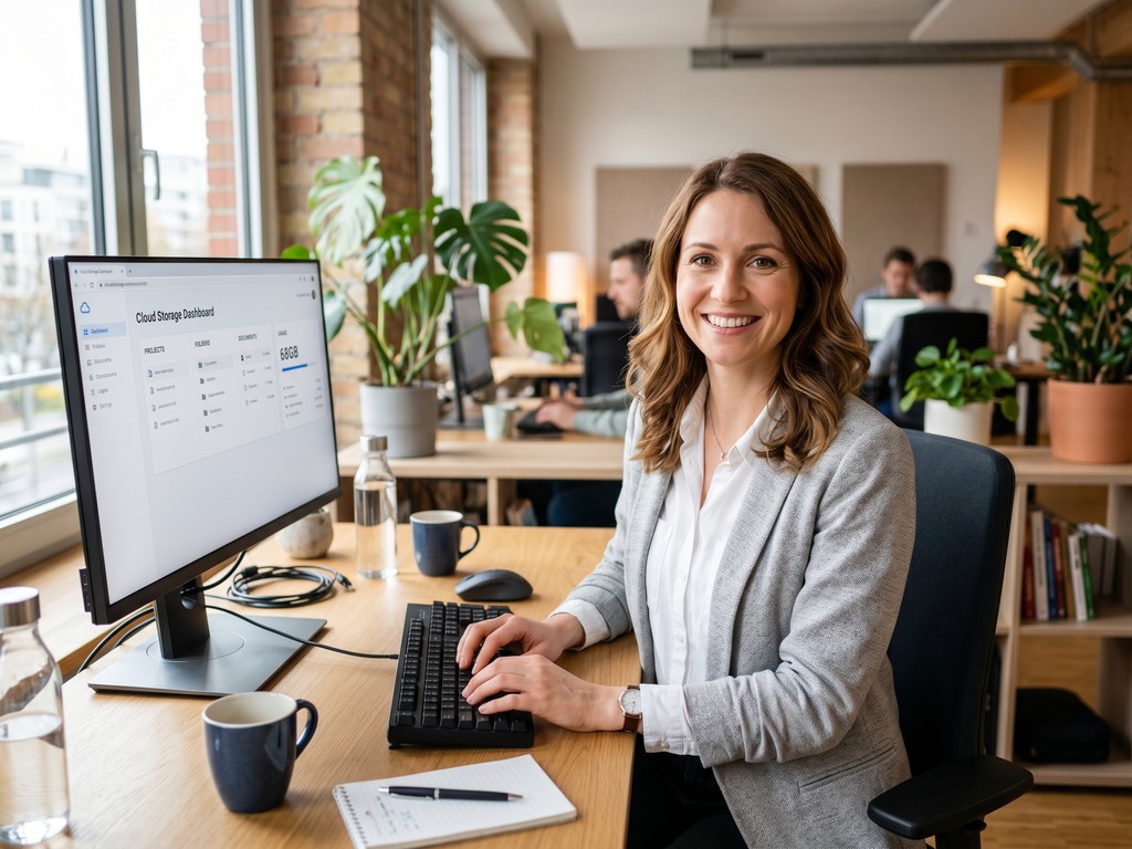 Cloud Storage Backup IT-Spezialistin Dashboard Biteno