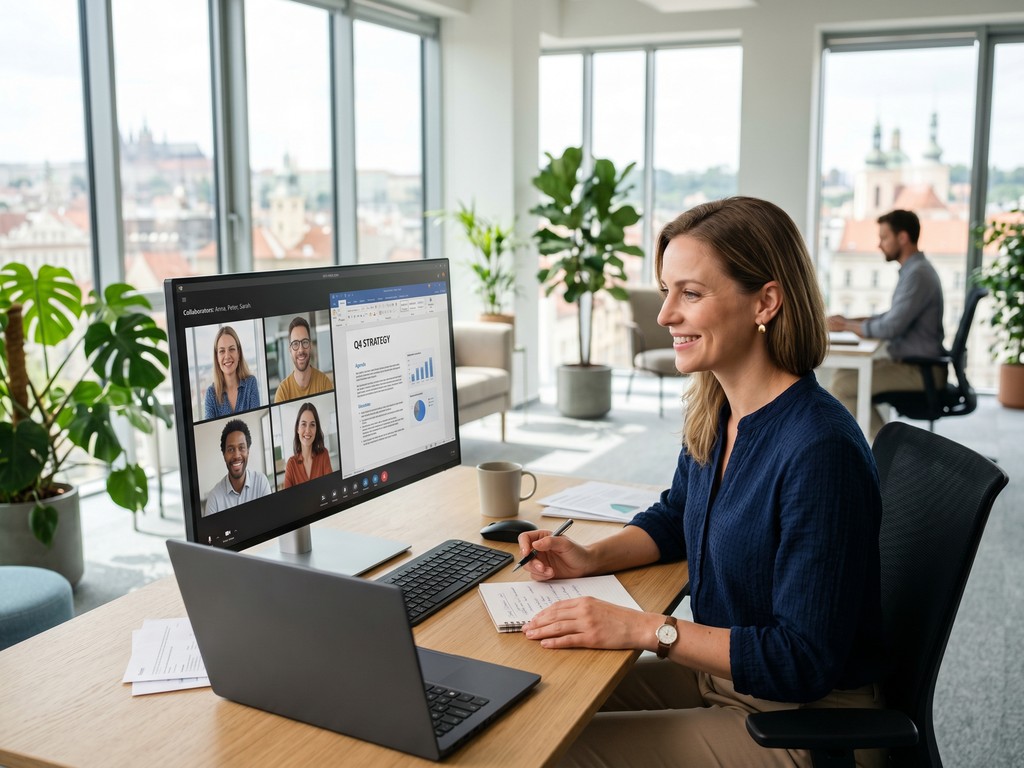 Microsoft 365 Zusammenarbeit Video Call Modern Work Biteno