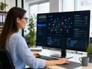 IT-Experte analysiert Cognee AI Memory und Wissensgraphen-Architektur am Bildschirm